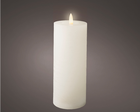 Led kaars rustiek incl. timer - 7.00x19.00cm - wit