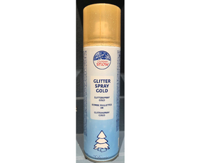 Glitterspray goud
