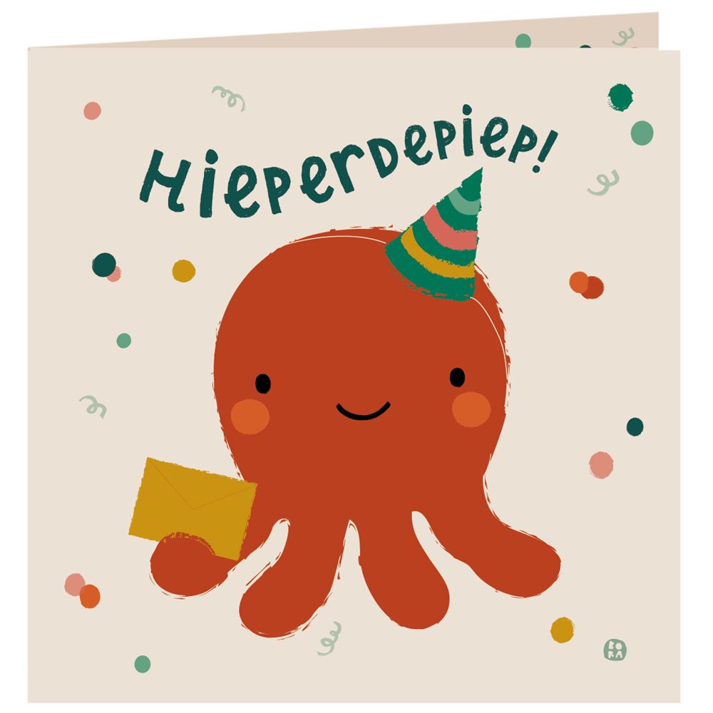 Zee verjaardagskaart+envelop. hieperdepi
