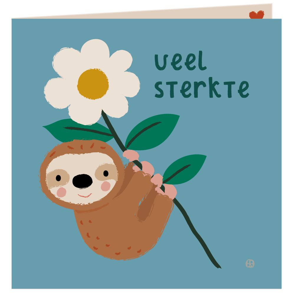 Luiaard kaart+envelop sterkte