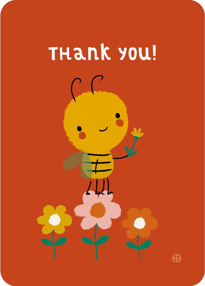 Bora thank you! bij ansichtkaart (5 st.