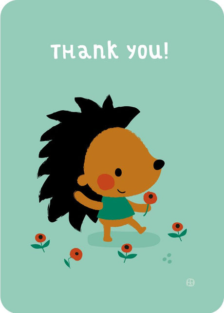 Bora thank you! egel ansichtkaart (5 st. | 5 stuks