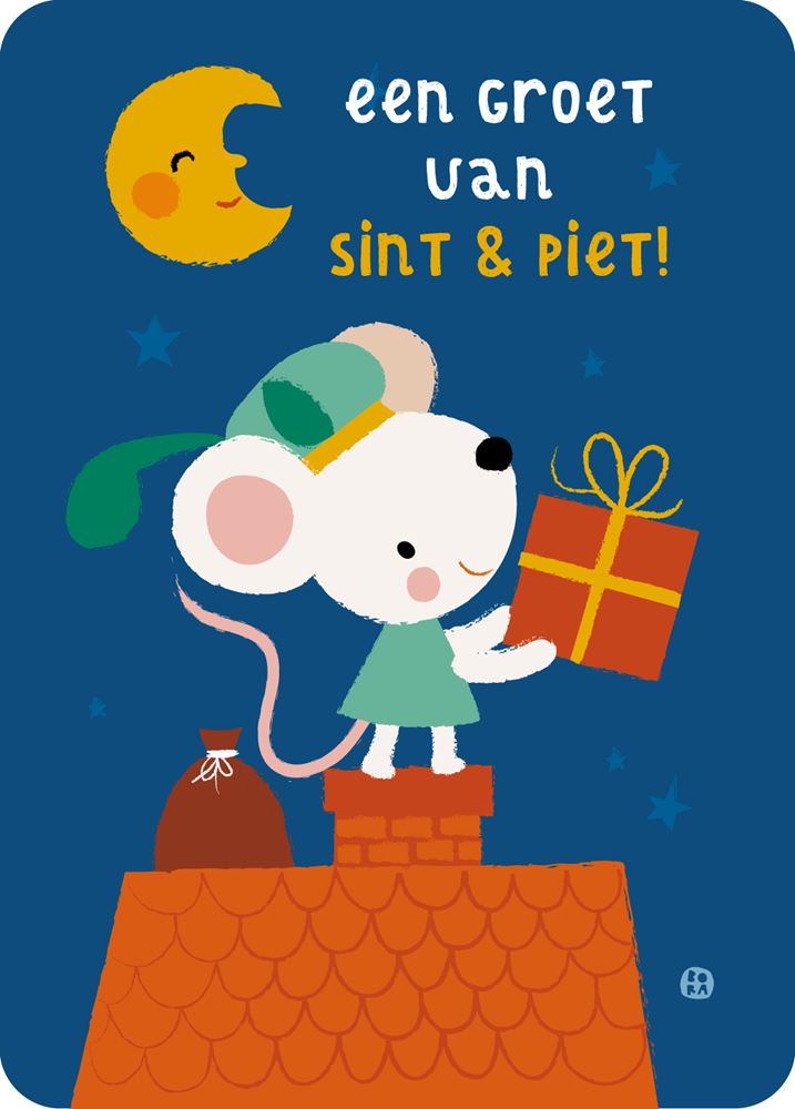 Bora een groet van sint p ansichtkaart
