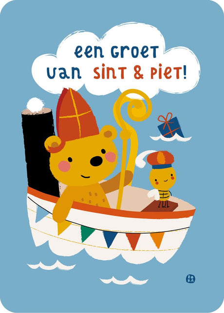Bora een groet van sint p ansichtkaart | 5 stuks