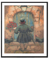 Grafix diamantmaleri Anton Pieck Man med roser 40x50cm