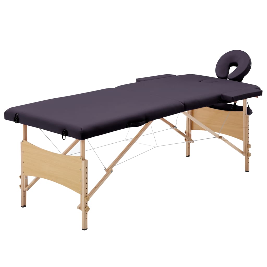 Vidaxl Massage Table Colpoble 2 zone Purple