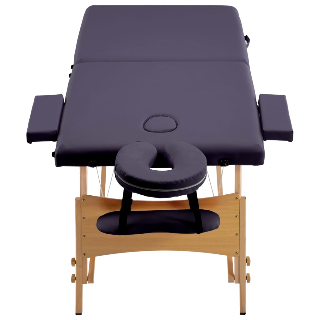 Vidaxl Massage Table Colpoble 2 zone Purple