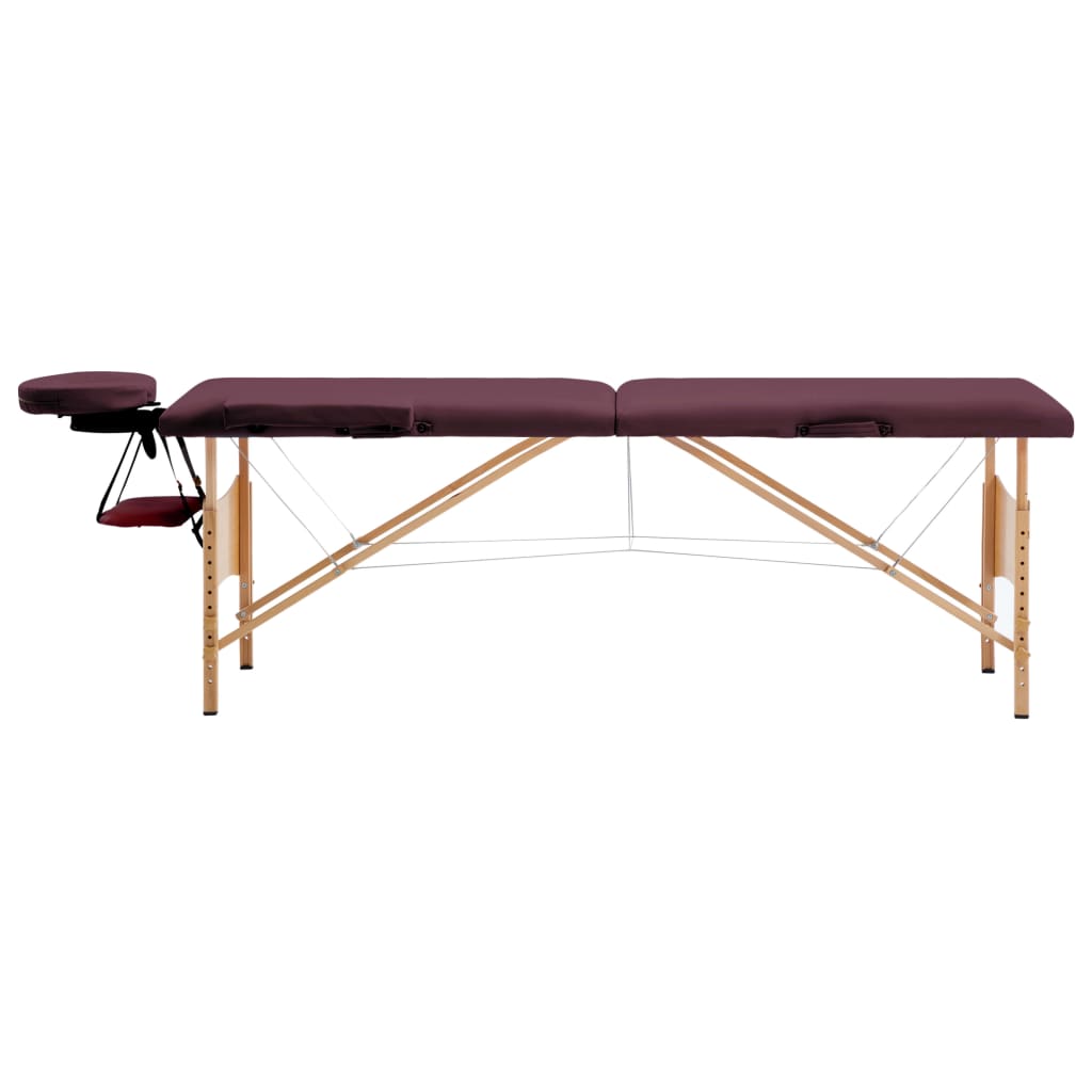 Vidaxl Massage Table Tableable 2 Zonen Holzwäin