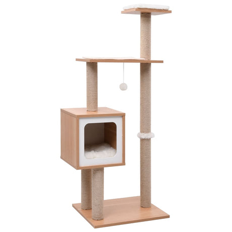 Vidaxl kattenkrabpaal met sisal krabmat 123 cm
