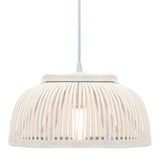 Vidaxl hanglamp halfrond 40 w e27 34x14,5 cm bamboe