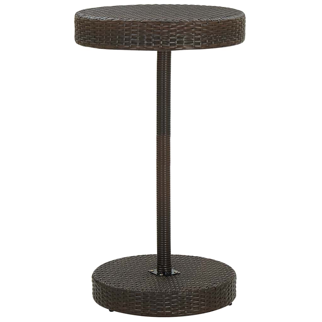 Vidaxl tuintafel 60,5x106 cm poly rattan bruin