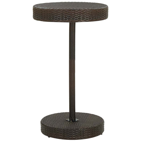 Vidaxl tuintafel 60,5x106 cm poly rattan bruin