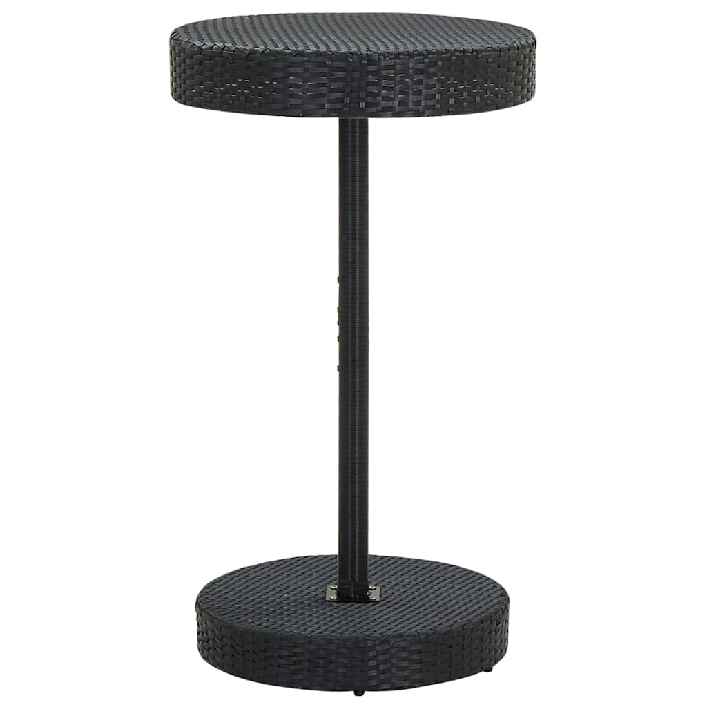 Vidaxl tuintafel 60,5x106 cm poly rattan zwart