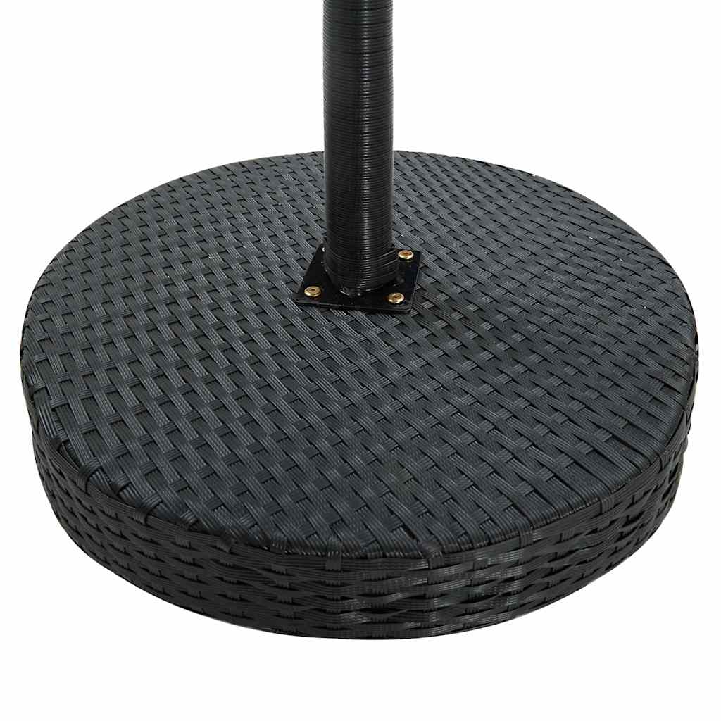 Vidaxl tuintafel 60,5x106 cm poly rattan zwart