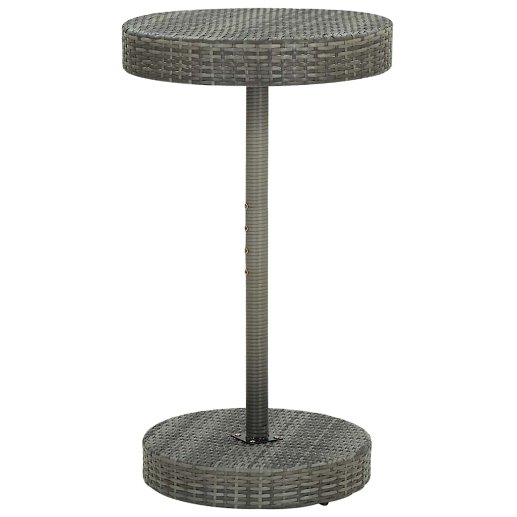 Vidaxl tuintafel 60,5x106 cm poly rattan grijs