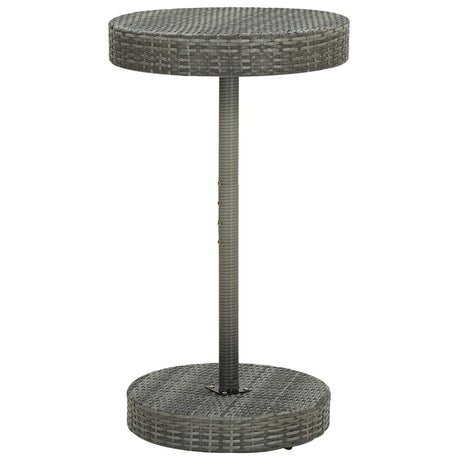 Vidaxl tuintafel 60,5x106 cm poly rattan grijs
