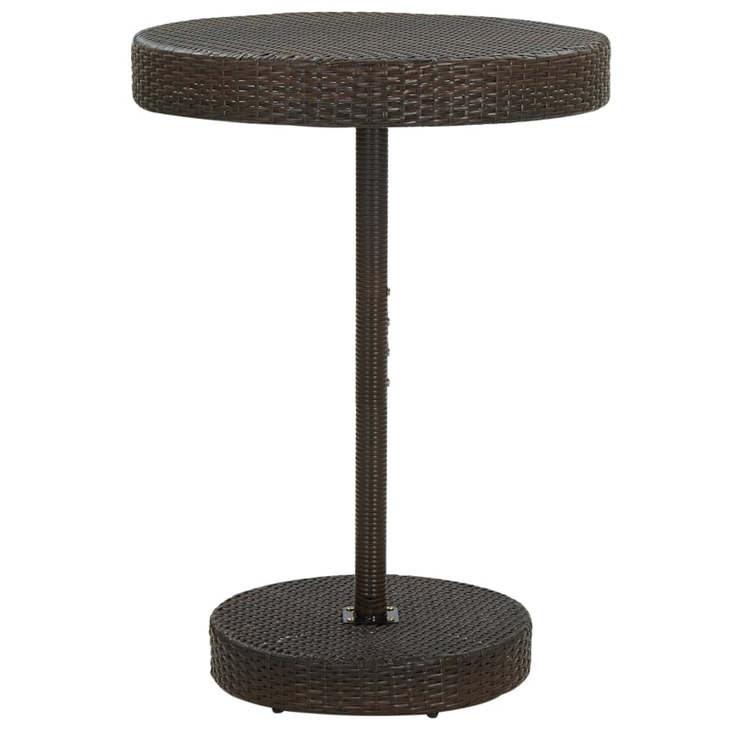 Vidaxl tuintafel 75,5x106 cm poly rattan bruin