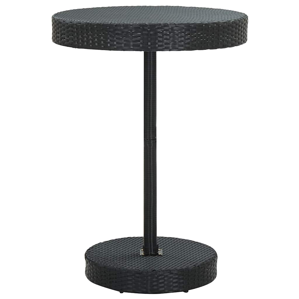 Vidaxl tuintafel 75,5x106 cm poly rattan zwart