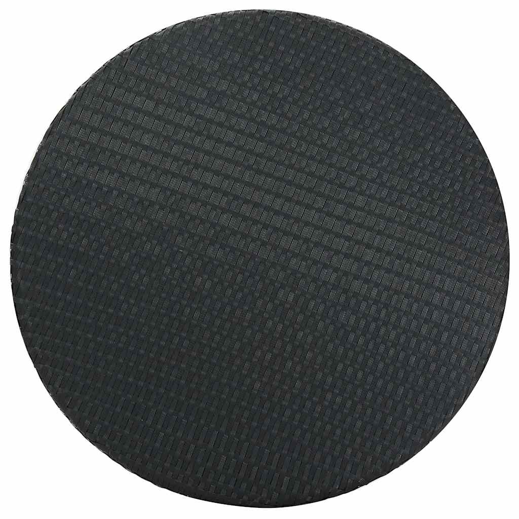 Vidaxl tuintafel 75,5x106 cm poly rattan zwart