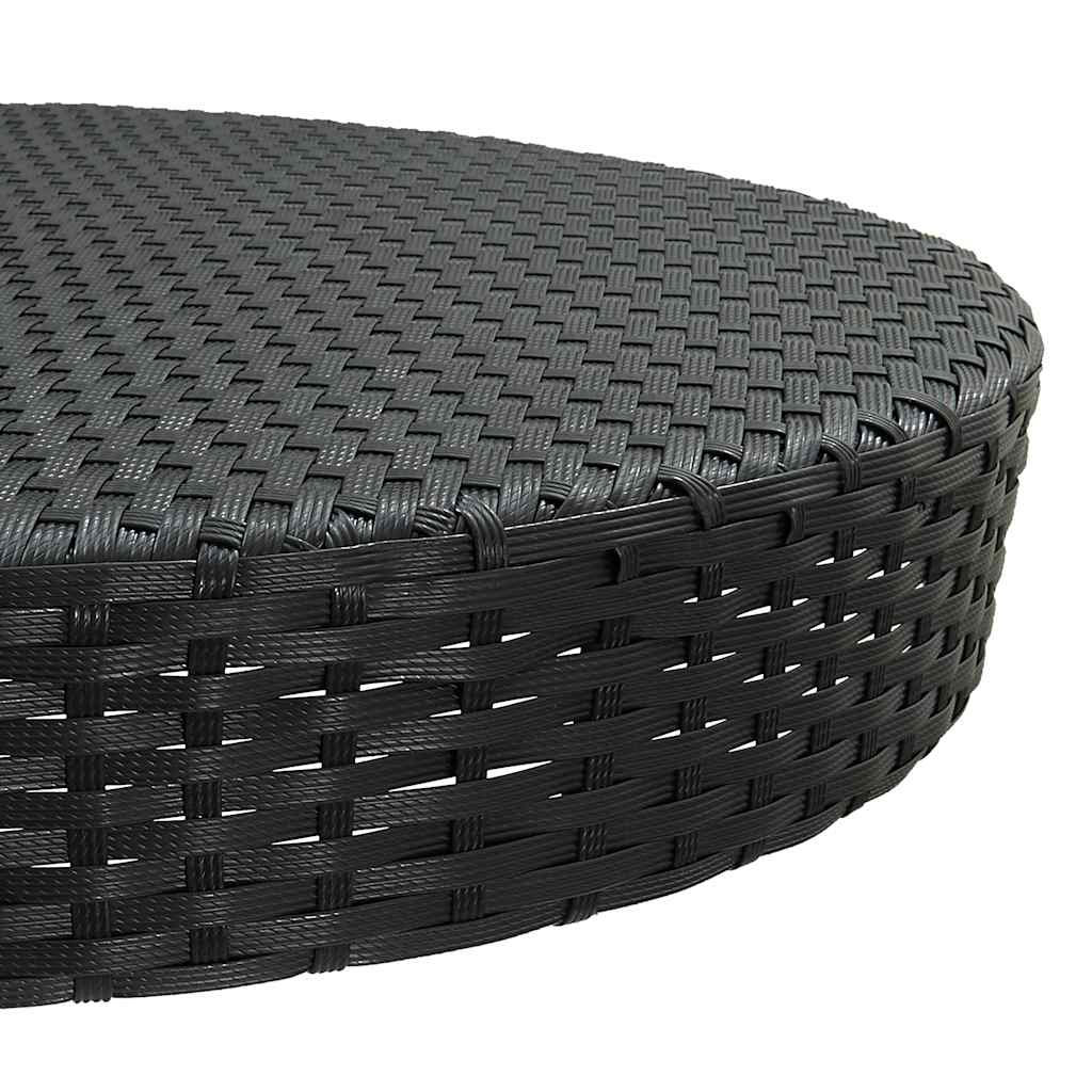 Vidaxl tuintafel 75,5x106 cm poly rattan zwart