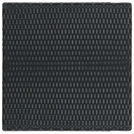 Vidaxl tuinbartafel 60,5x60,5x110,5 cm poly rattan zwart