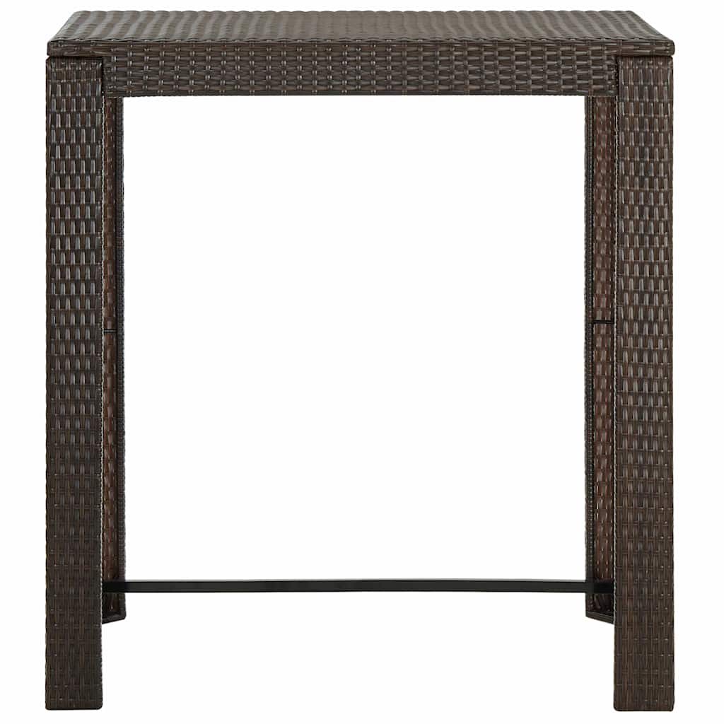 Vidaxl tuinbartafel 100x60,5x110,5 cm poly rattan bruin