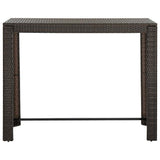 Vidaxl tuinbartafel 140,5x60,5x110,5 cm poly rattan bruin