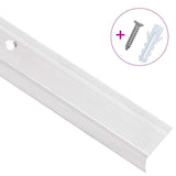 Vidaxl trapneuzen l-vormig 15 st 90 cm aluminium zilverkleurig