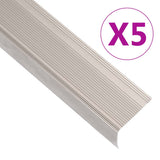 Vidaxl trapneuzen l-vormig 5 st 90 cm aluminium champagnekleurig