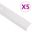 Vidaxl trapneuzen l-vormig 5 st 100 cm aluminium zilverkleurig