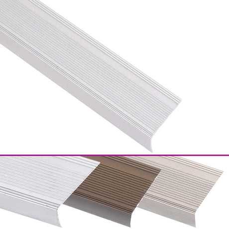 Vidaxl trapneuzen l-vormig 15 st 100 cm aluminium zilverkleurig