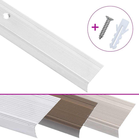 Vidaxl trapneuzen l-vormig 5 st 100 cm aluminium zilverkleurig