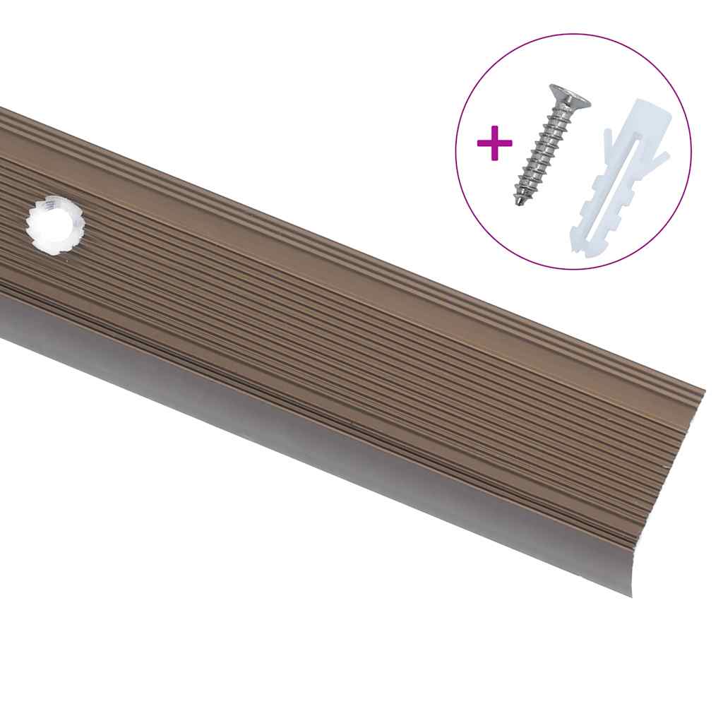 Vidaxl trapneuzen l-vormig 5 st 100 cm aluminium bruin