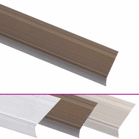 Vidaxl trapneuzen l-vormig 15 st 100 cm aluminium bruin