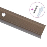 Vidaxl trapneuzen l-vormig 15 st 100 cm aluminium bruin