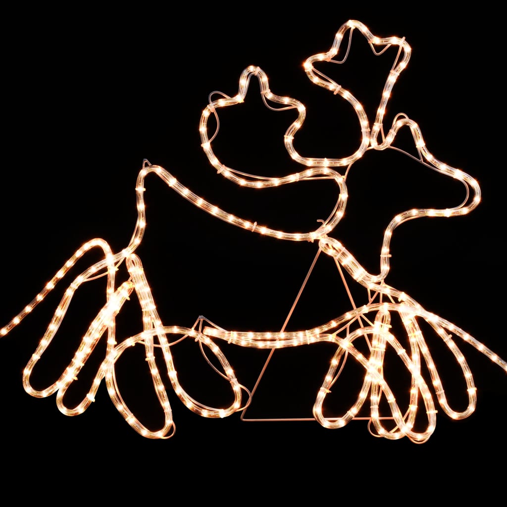 Vidaxl Christmas lighting 4 XXL reindeer and sled 1548 LEDs 500x80 cm