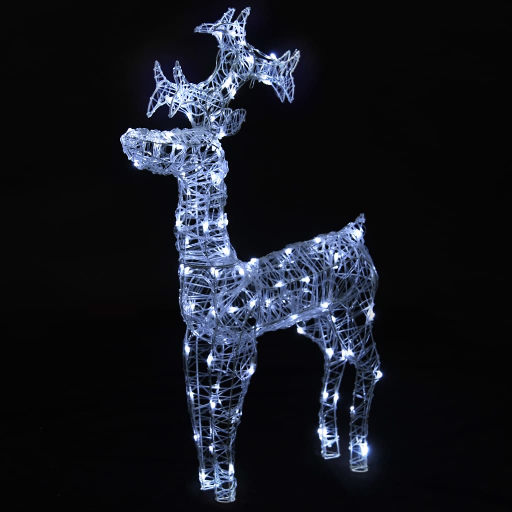 Vidaxl Decoración navideña Reindeer 90 LED 60x16x100 cm acrílico