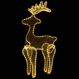 Vidaxl kerstversiering rendier met mesh 306 led's 60x24x89 cm