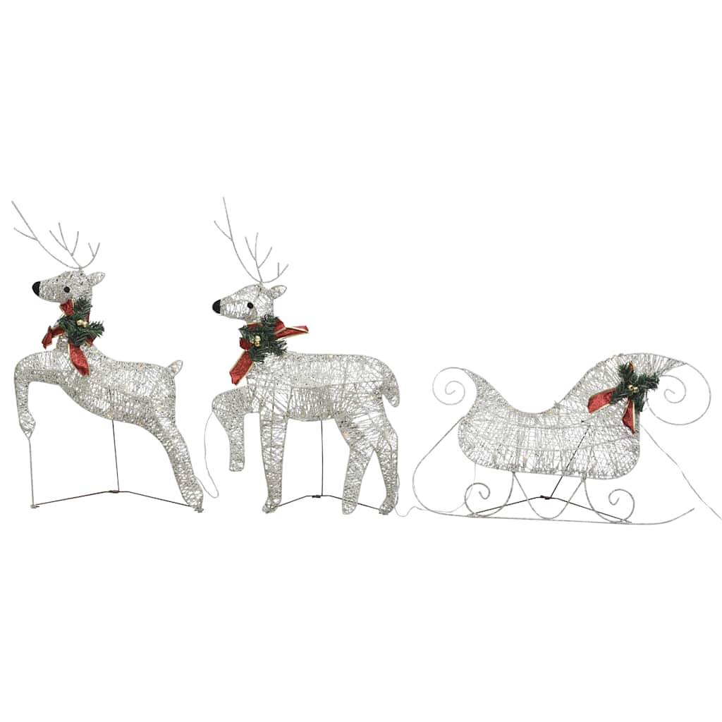 Vidaxl Decoration Reindeer e slitta 60 LED color oro