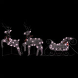 Vidaxl Decoration Reindeer e slitta 60 LED color oro