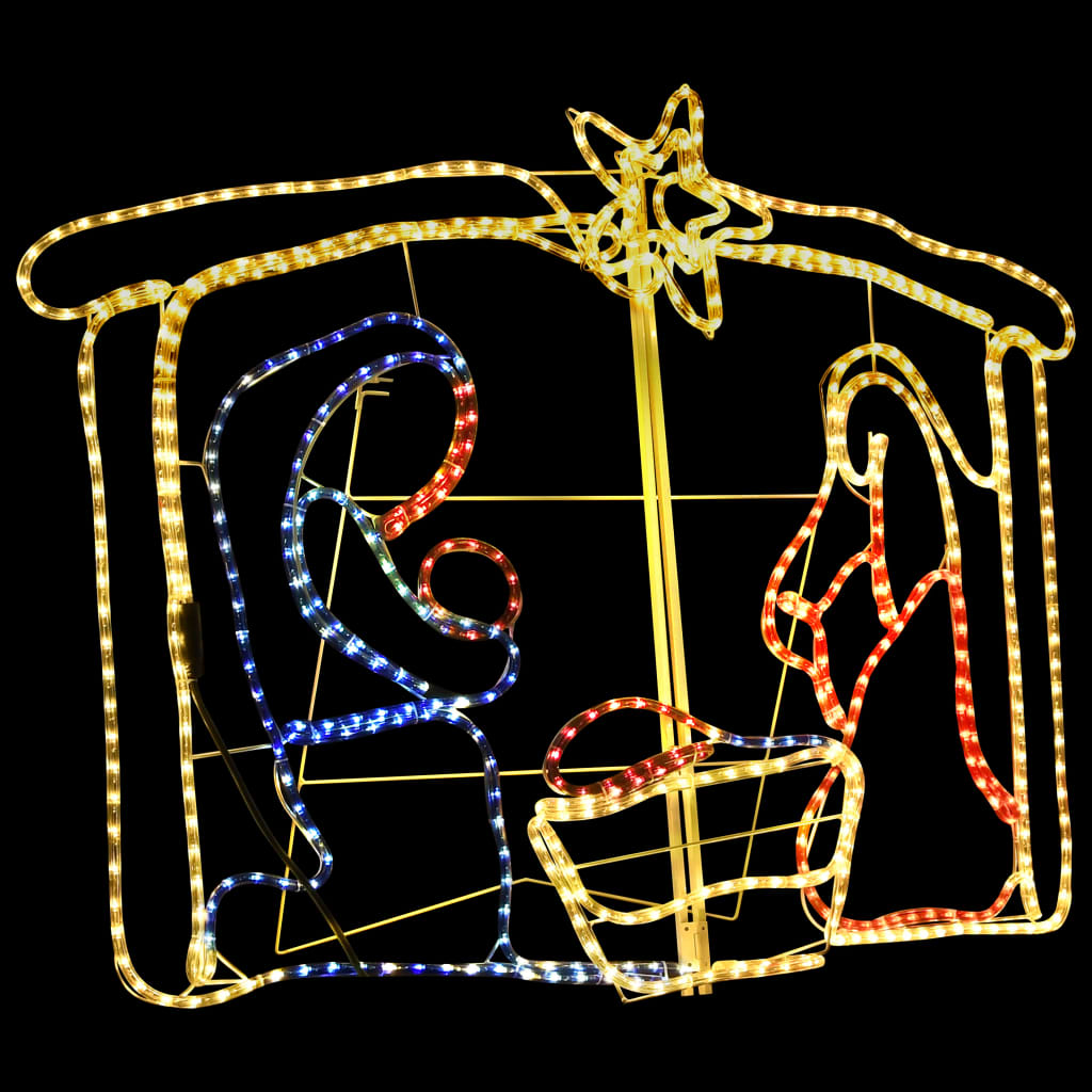 Vidaxl Christmas Decoration Nativity Scene 240 LEDS 116X41X87 CM