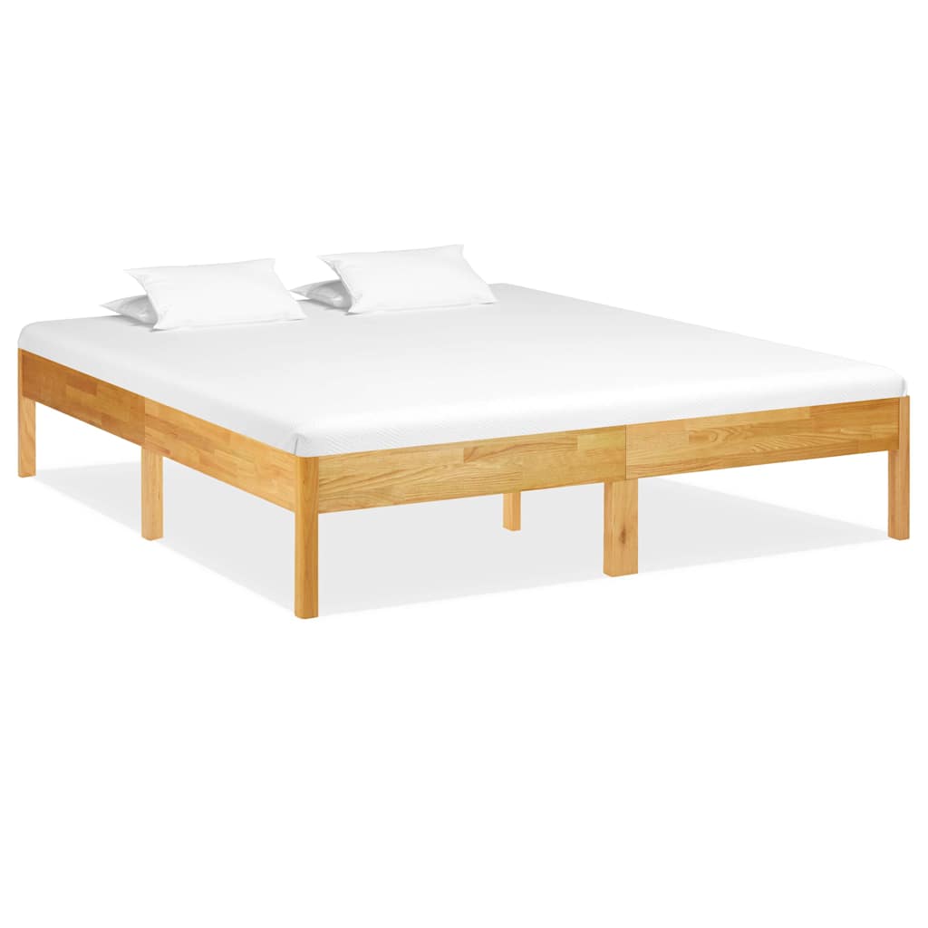 Vidaxl bedframe massief eikenhout 180x200 cm