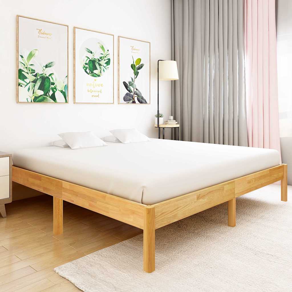 Vidaxl bedframe massief eikenhout 180x200 cm