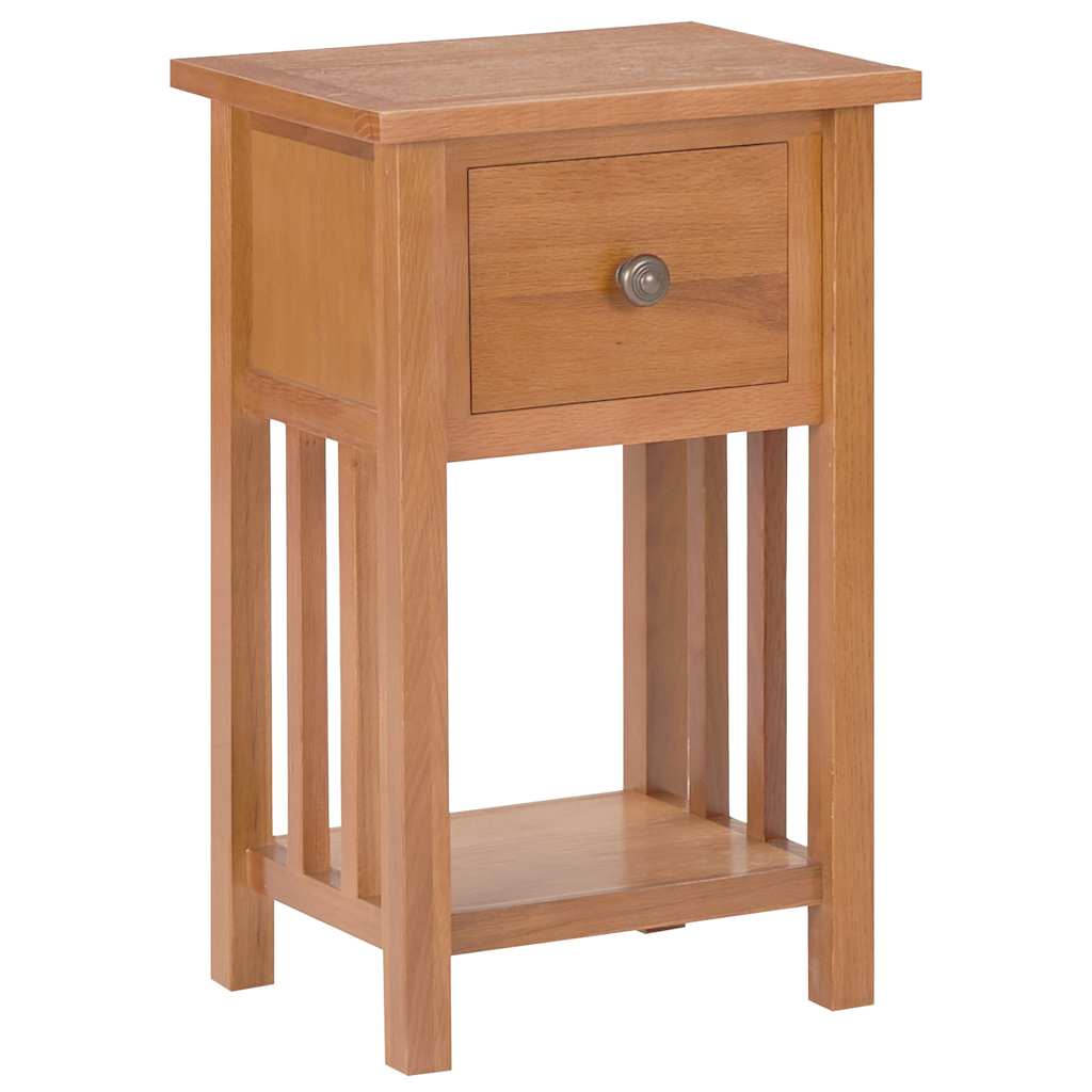 Vidaxl bijzettafel met lade 35x27x55 cm massief eikenhout