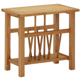 Vidaxl bijzettafel 45x27x42 cm massief eikenhout