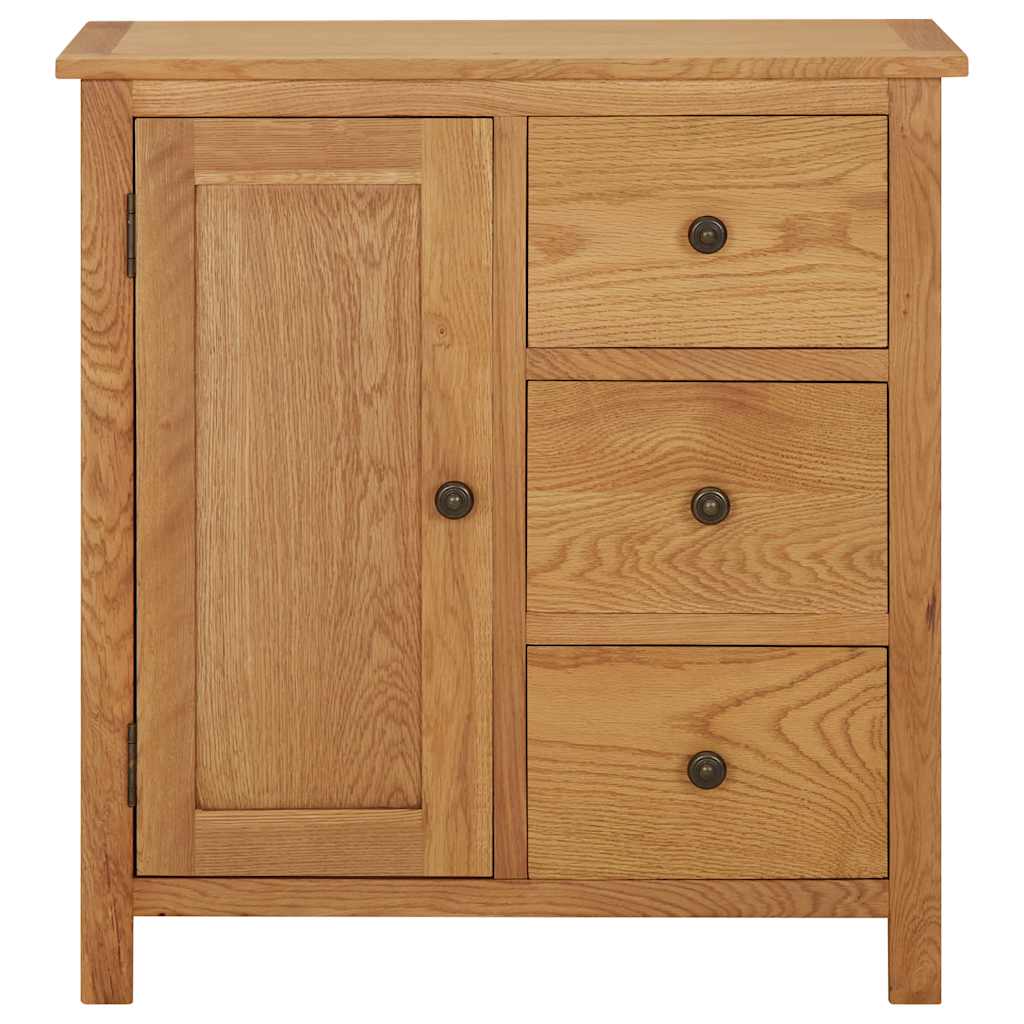 Vidaxl kast 70x35x75 cm massief eikenhout
