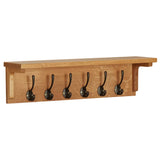 Vidaxl Coat Rack 60x16x16 cm Solid Oak