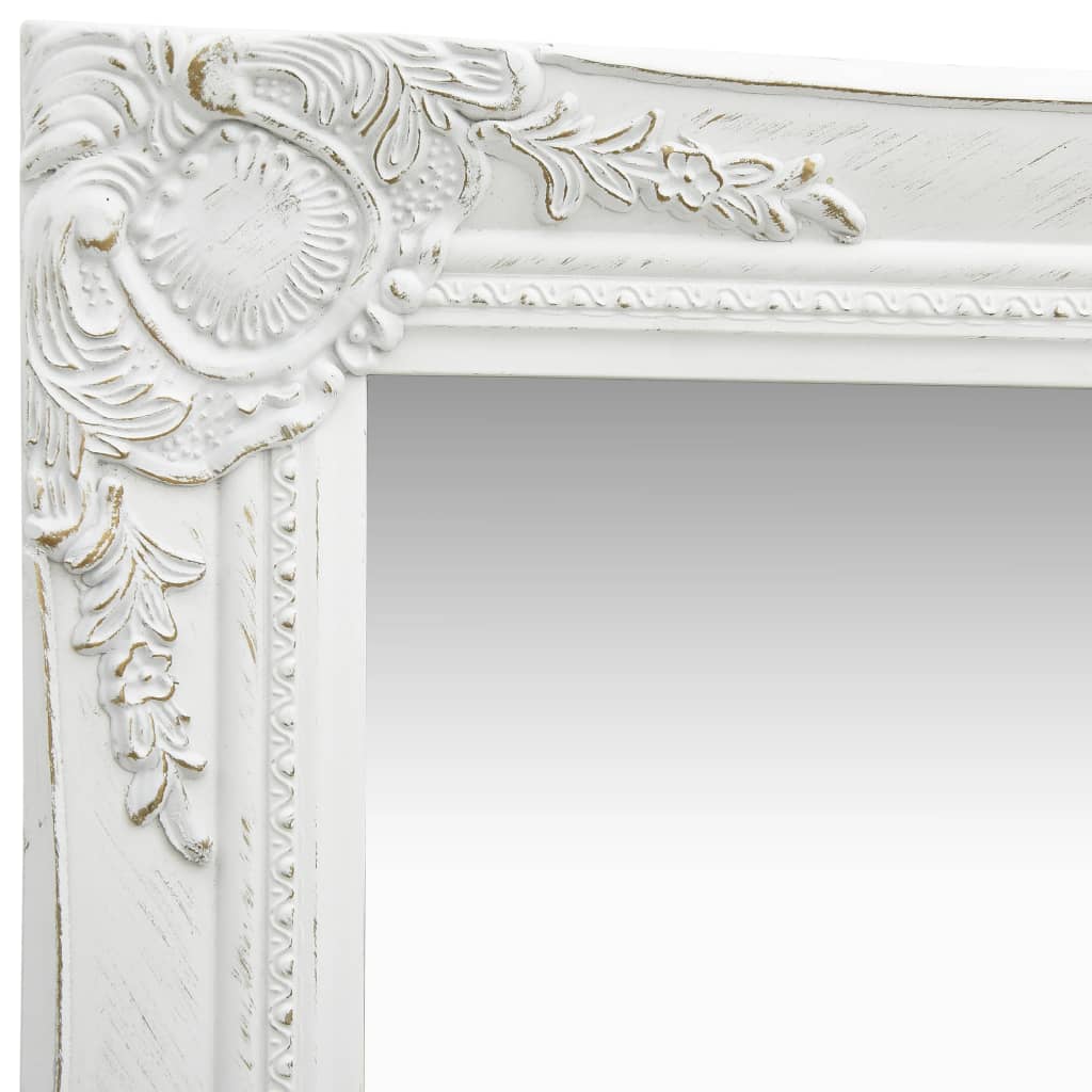 Miroir mural Vidaxl Style baroque 40x40 cm blanc