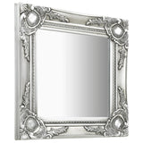 Vidaxl Wall Mirror Baroque Style 40x40 cm stříbrné barvy