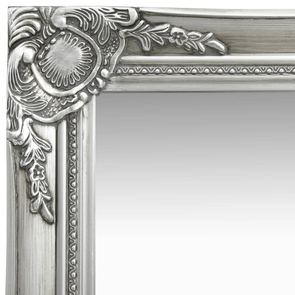 Vidaxl Wall Mirror Baroque Style 40x40 cm sølvfarvet